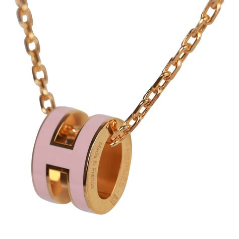 Hermes Mini Pop H Pendant Rose Dragee 